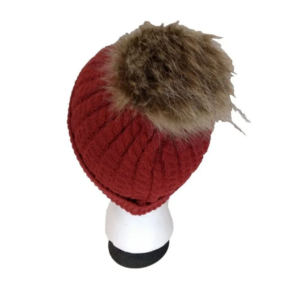 Holiday Tails Red Knit Beanie Hat – 
